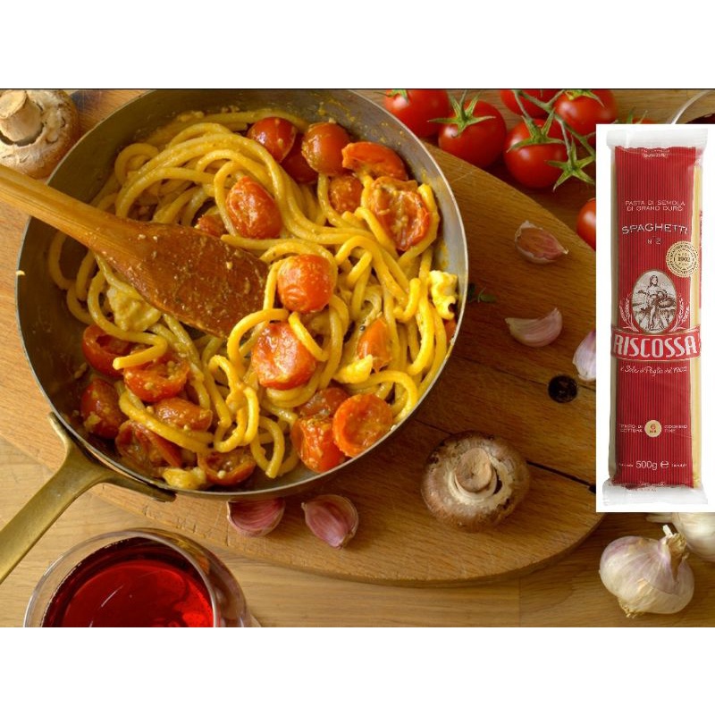[NK từ Italy] Mỳ Ý số 3 RISCOSSA {Since 1902} Spaghetti / Pasta cao cấp gói 500gr  Hàng chính hãng (Nui đũa Ý = Mì đũa)