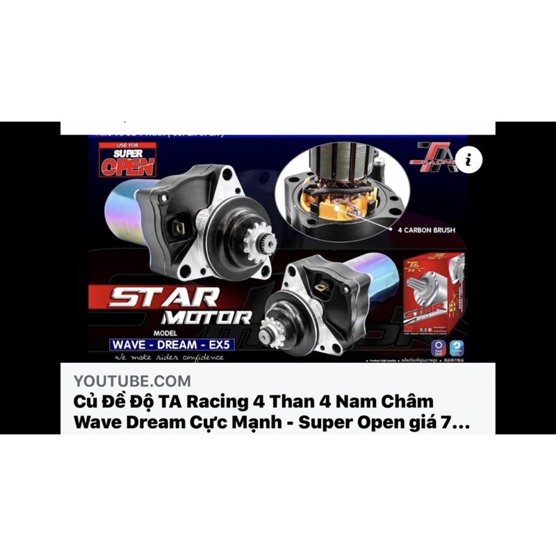 Củ đề độ siêu tự do TA Racing exciter ex150 ex135 ex10 ex11 4số/5số. Sirius / Dream / Winner / Sonic