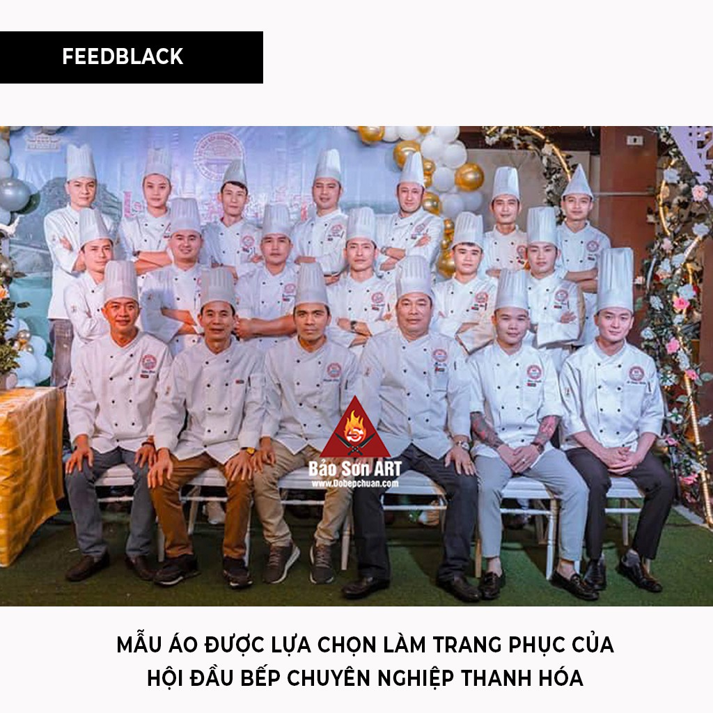 Áo Bếp Cổ Chéo, Áo Đầu Bếp TD03 Hai Hàng Cúc, Đồng Phục Bếp Dài Tay Mẫu Tiêu Chuẩn Khách Sạn