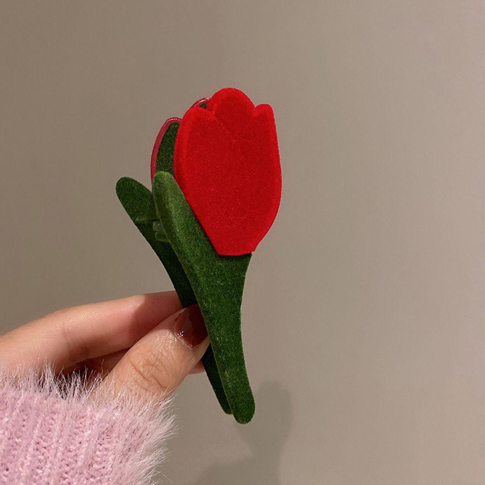 Kẹp Tóc Càng Cua Hình Hoa Tulip Chất Liệu Cao Cấp Thời Trang Thu Đông Cho Nữ