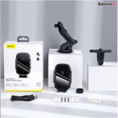Bộ đế giữ điện thoại tích hợp sạc không dây trên xe hơi Baseus Light Electric Holder Wireless Charger 15W | BigBuy360 - bigbuy360.vn