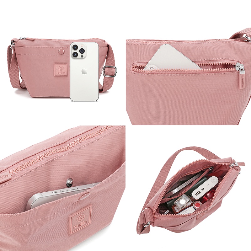 Túi Đeo Chéo Vai Bằng Nylon Chống Nước Chống Mòn Kiểu Dáng Đơn Giản Thời Trang Cho Nữ