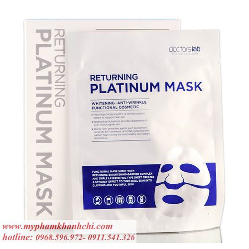 MẶT NẠ DƯỠNG DA PLATINUM MASK DOCTORS LAB-SIÊU TRẮNG DA- CẤP NƯỚC