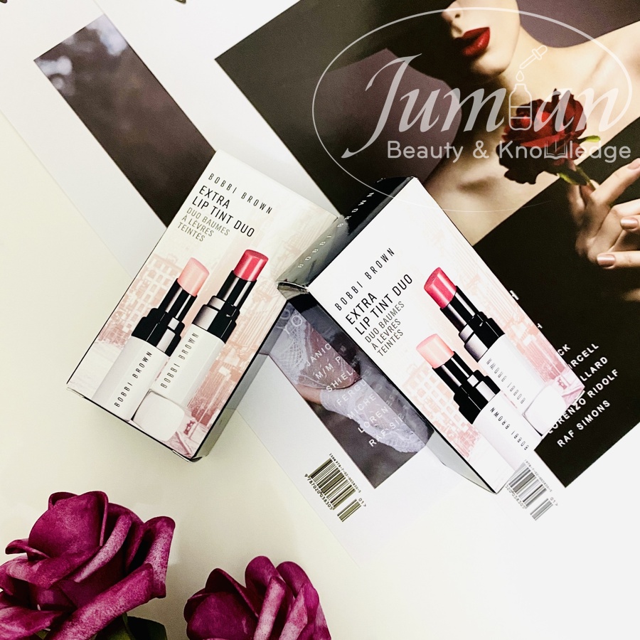 Set Son Dưỡng Extra Lip Tint Duo BOBBI BROWN - Có Tách Set