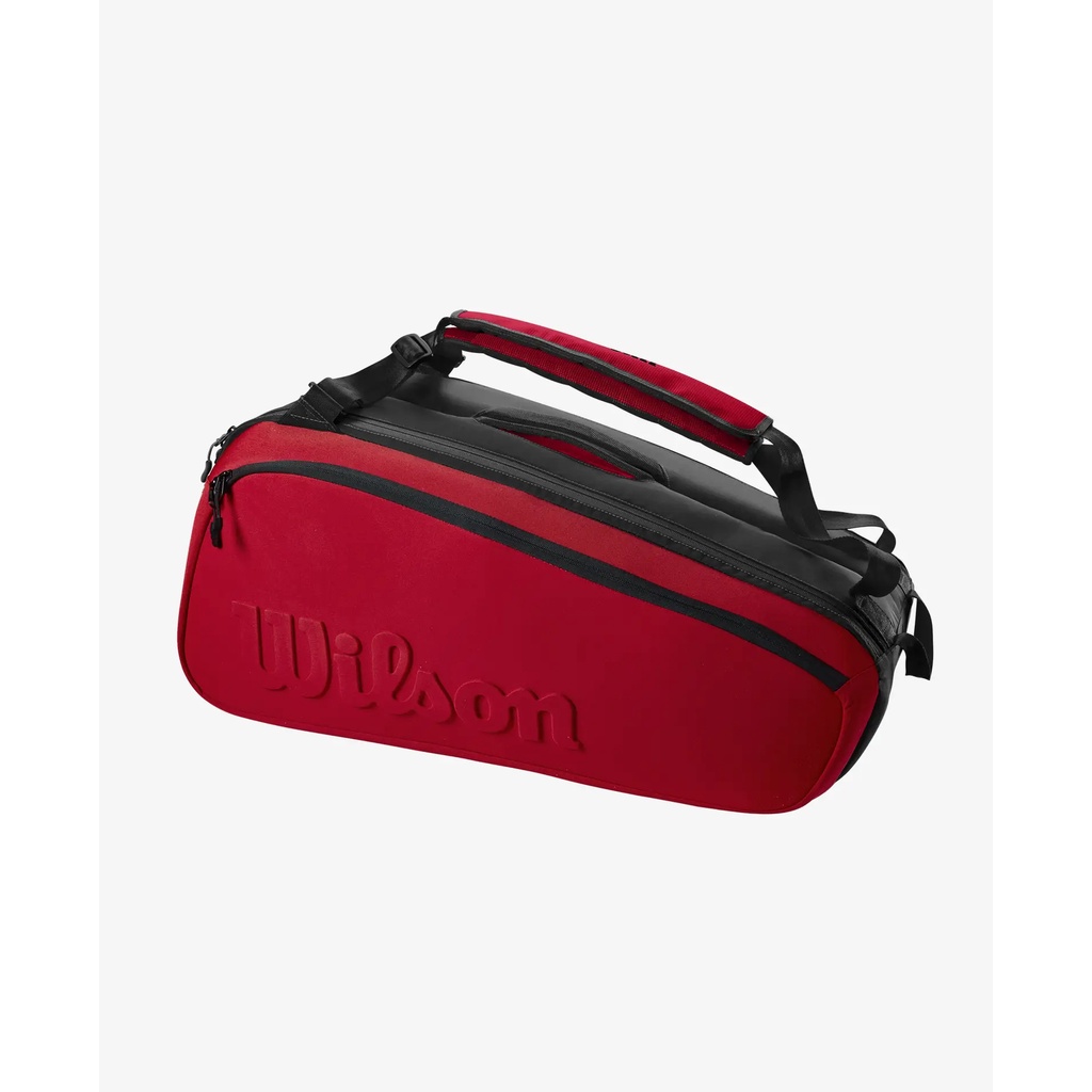 Túi vợt WILSON CLASH V2 SUPER TOUR 9 PACK 2 ngăn màu đỏ