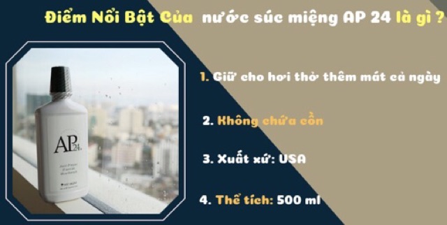 Bộ 3 gồm Nước xịt thơm miệng + kem đánh răng + nước súc miệng Nuskin AP24