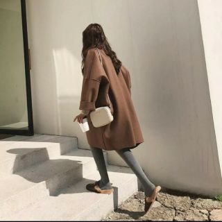 Áo khoác dạ form rộng dáng dài