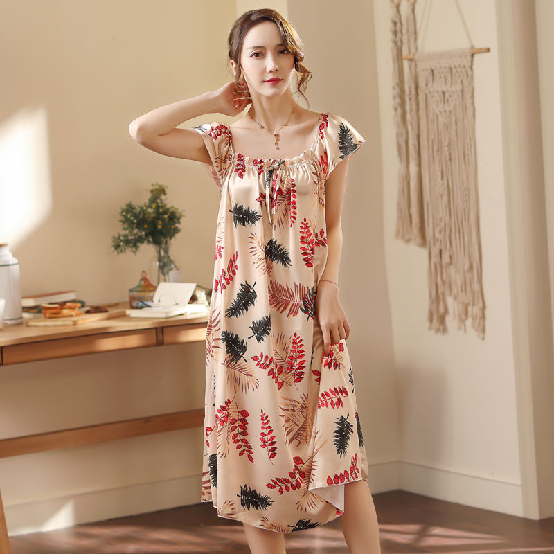 Đầm Ngủ Hai Dây Vải Lụa Lạnh Dáng Rộng Thời Trang Mùa Hè Dành Cho Nữ 100kg 4xl | BigBuy360 - bigbuy360.vn