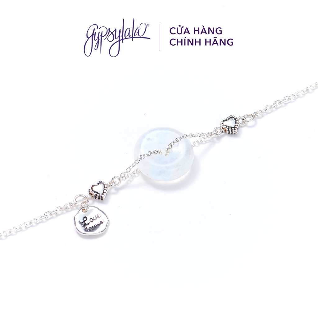 Vòng Tay Đồng Điếu Đá Ánh Trăng (Moonstone) Thiên Nhiên Măn Mắn Tiền Tài SP003871 Gypsy.lala