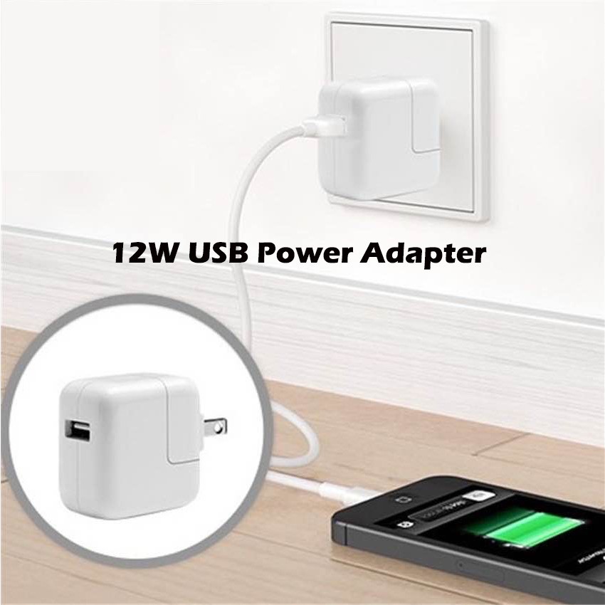 Bộ đổi nguồn 12W chính hãng Apple USB 2.4A Sạc nhanh IPad mini1 2 3 IPhone 5S 6s 6Plus 7 7+ 8 8+ X, Xs, XR, Xsmax 11 pro max Đầu sạc