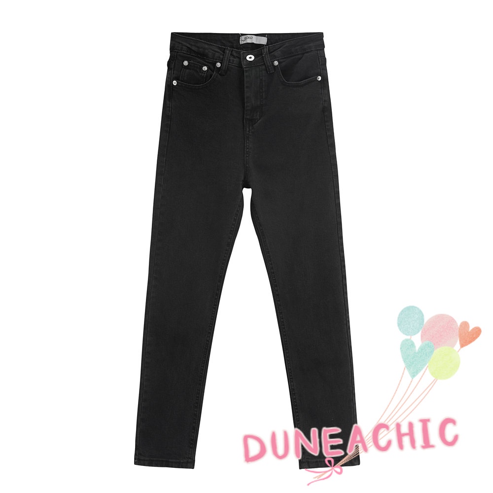 DUNEA Quần Jean Dài Lưng Cao Co Giãn Tốt Thiết Kế Quyến Rũ Cho Nữ