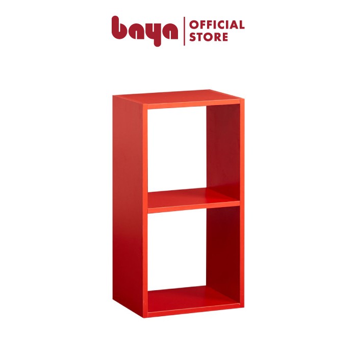 Kệ để sách đa năng 2 ô vuông BAYA SUND MFC chống thấm đưng sách, trang trí nhà cửa kích thước33.6x30x72 cm 2000517