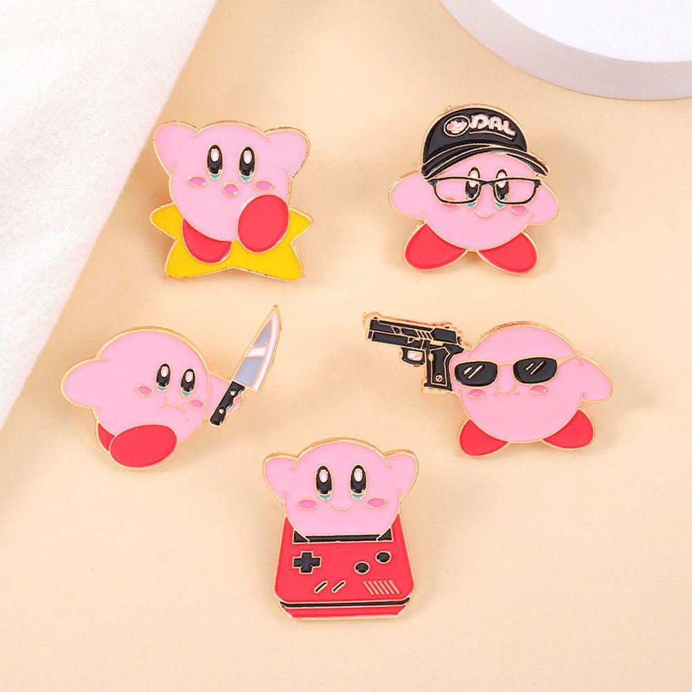 Ghim Cài Áo Kim Loại Hình Kirby Hoạt Hình Dễ Thương