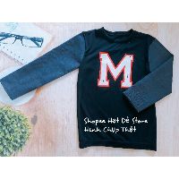 Áo Tay Dài Raglan Phối Denim