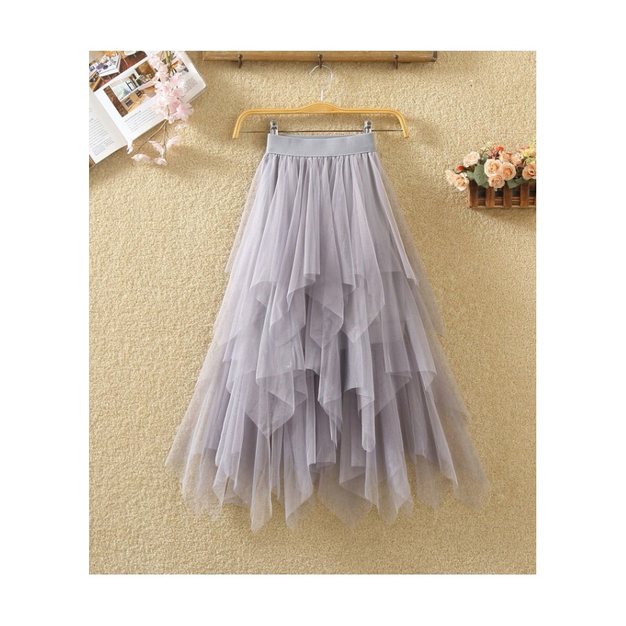 Chân váy ren Tulle - Tutu dài thời trang cao cấp Song An Eco VAY18 free size