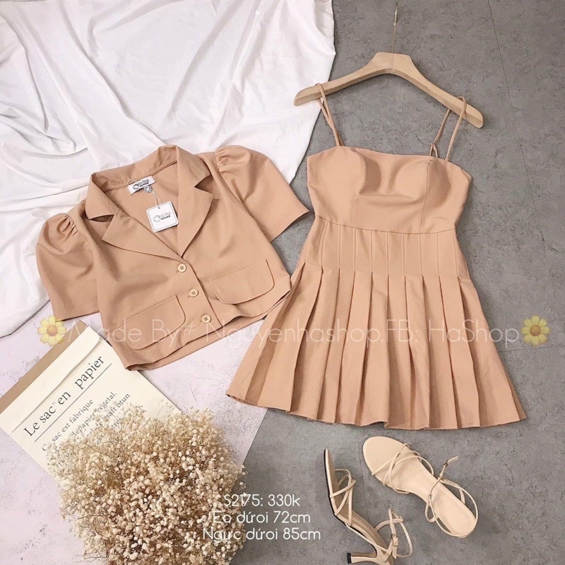 Đầm 2 Dây Xếp Ly Kèm Áo Khỉ Bigsize 55kg Đến 100kg (M/L/XL/XXL)