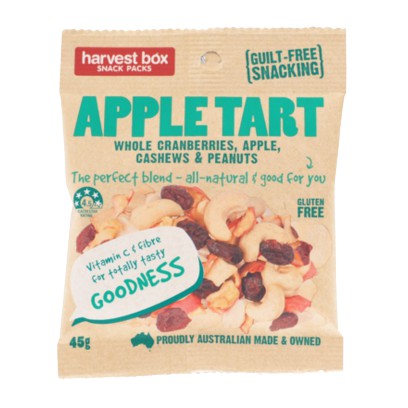 Hạt dinh dưỡng mix trái cây sấy vị Apple Tart - Harvest Box Apple Tart Snack Pack - Bịch 45g