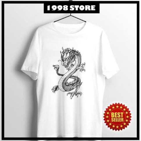 Áo thun tay ngắn Unisex in hình con rồng