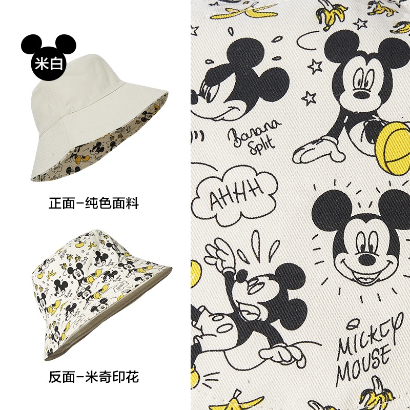 Nón Bucket Hai Mặt In Hình Chuột Mickey Thời Trang Mùa Hè Hàng Mới 2022 Dành Cho Bạn Nữ