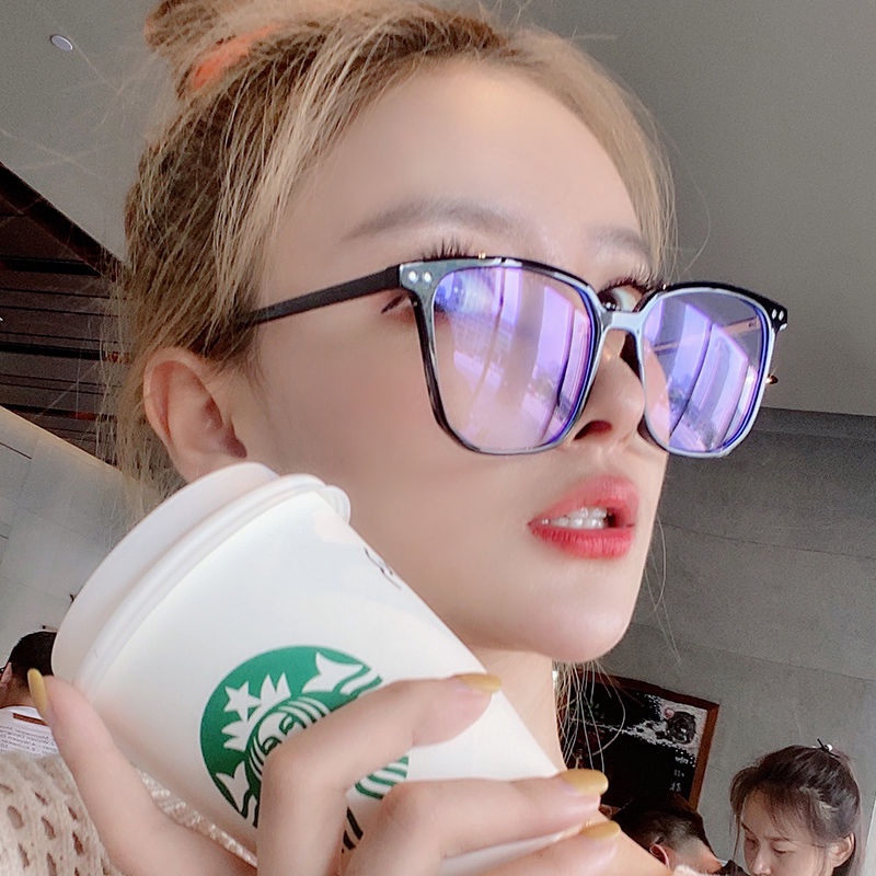 Mắt kính gọng lớn chống ánh sáng xanh phong cách cổ điển cho nữ