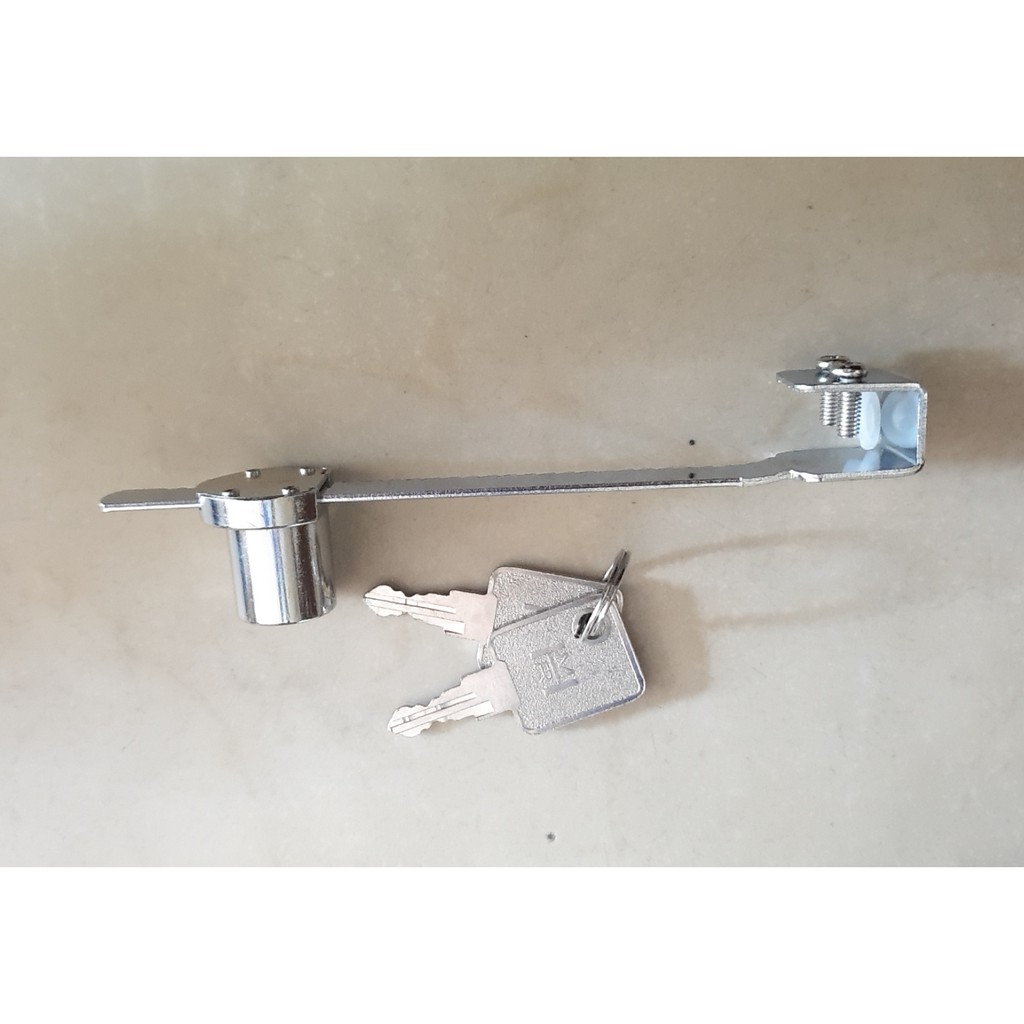 Khóa Tủ Kính Lùa, Kính 5mm, 8mm, Khóa Răng Cưa HMR Chìa Khóa Thau