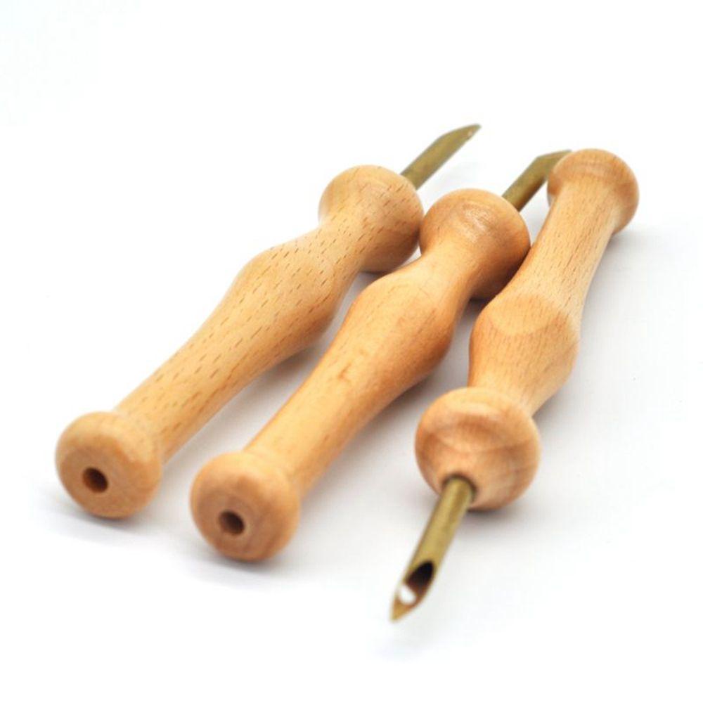 Bộ Dụng Cụ Xỏ Chỉ Có Tay Cầm Bằng Gỗ Tiện Dụng DIY