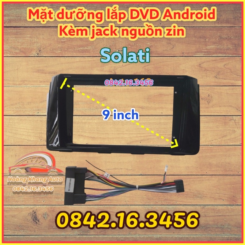Mặt dưỡng Solati xe 16 chỗ 9 inch kèm jack nguồn zin