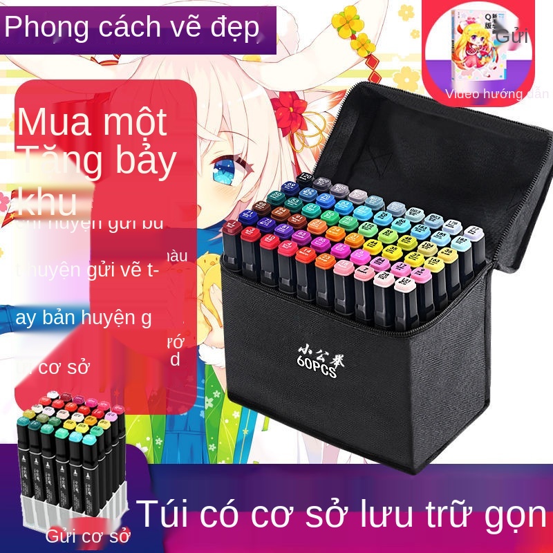 Được giáo viên giới thiệu Bộ Bút Đánh Dấu Học Sinh Giá Rẻ Thiết Kế Hoạt Hình Hai Đầu 12 Màu 36 Màu 48 Màu Bút Màu Nước