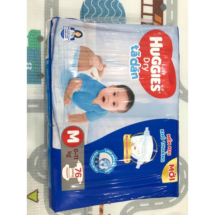 Tã dán Huggies S56/M76/L68/XL62/XXL56