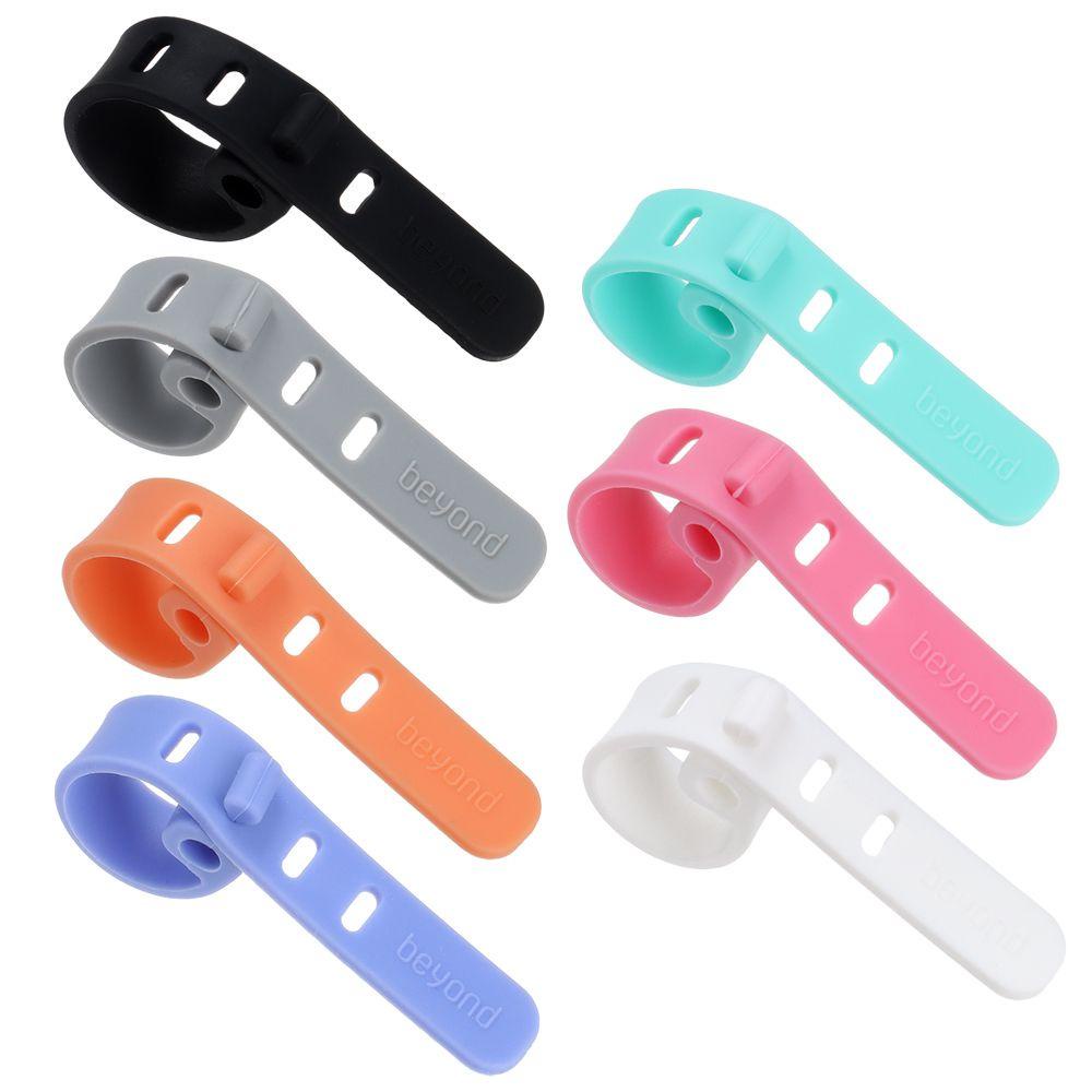 Bộ 5 Dây Quấn Dây Cáp 4 Lỗ Bằng Silicon Tiện Dụng