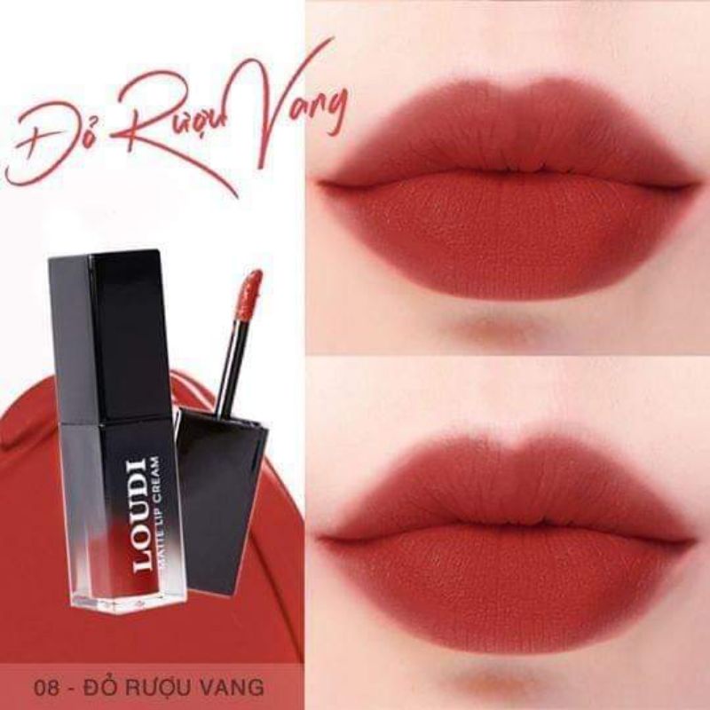Son kem Loudi siêu lì_giữ màu 12h lâu trôi, dưỡng ẩm cho môi.