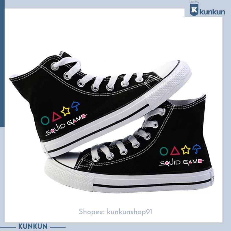 Giày Cổ Cao Squid Game - Trò Chơi Con Mực HOT TREND