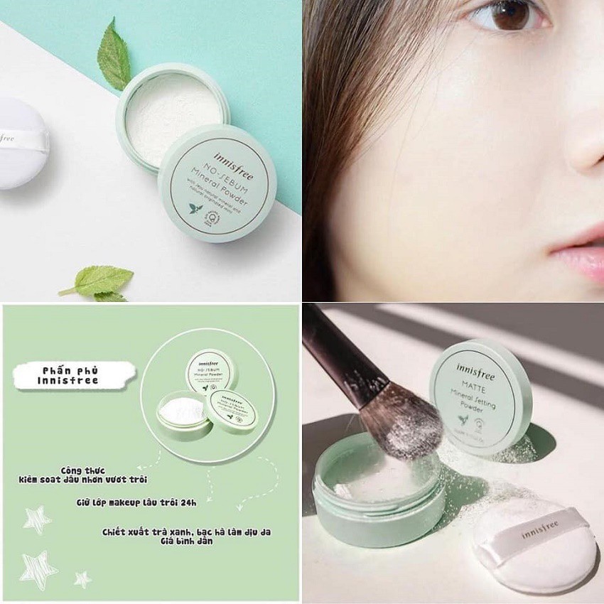 Phấn Phủ Bột Kiềm Dầu Không Màu Innisfree NO-SEBUM MINERAL POWDER | BigBuy360 - bigbuy360.vn