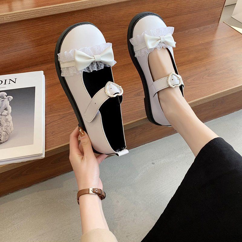 Giày búp bê da mềm phong cách lolita Nhật Bản thời trang mùa hè cho nữ