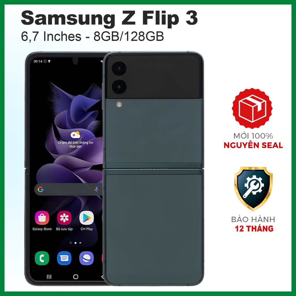 Điện thoại Samsung Z Flip 3 6.7" (8GB/128GB)- Hàng chính hãng còn nguyên seal - bao test 7 ngày