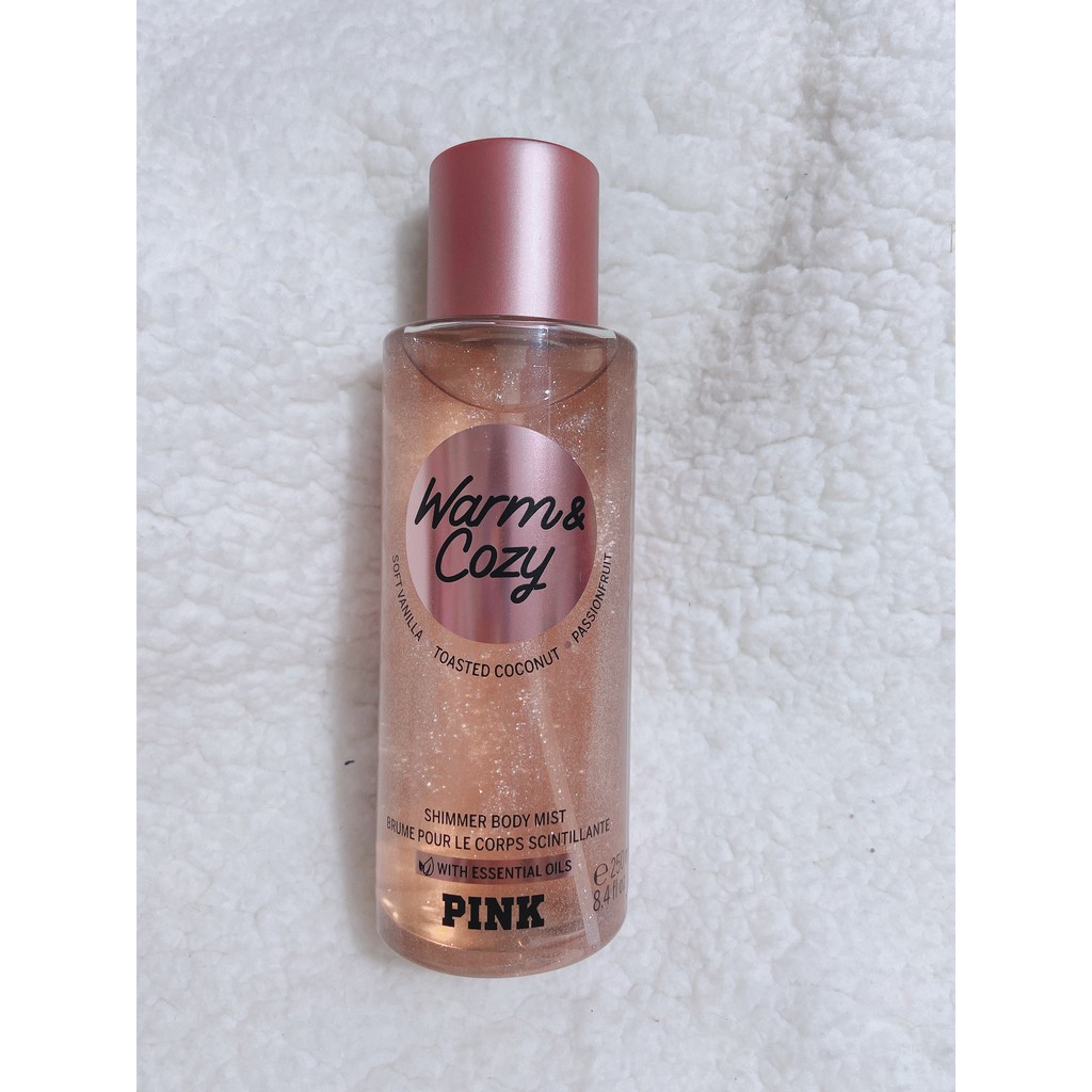 {Chuẩn Auth} {Bill Mỹ} Pink Warm & Cozy Nước hoa Xịt thơm toàn thân Victoria's Secret Victoria Secret Body Mist 250ml