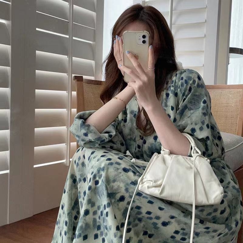 đầm dài váy cổ v đầm công sở váy hoa nhí vintage đầm công sở đầm bầu công sở đầm bigsize nữ đầm đi tiệc váy tiểu thư sang chảnh váy nữ xinh