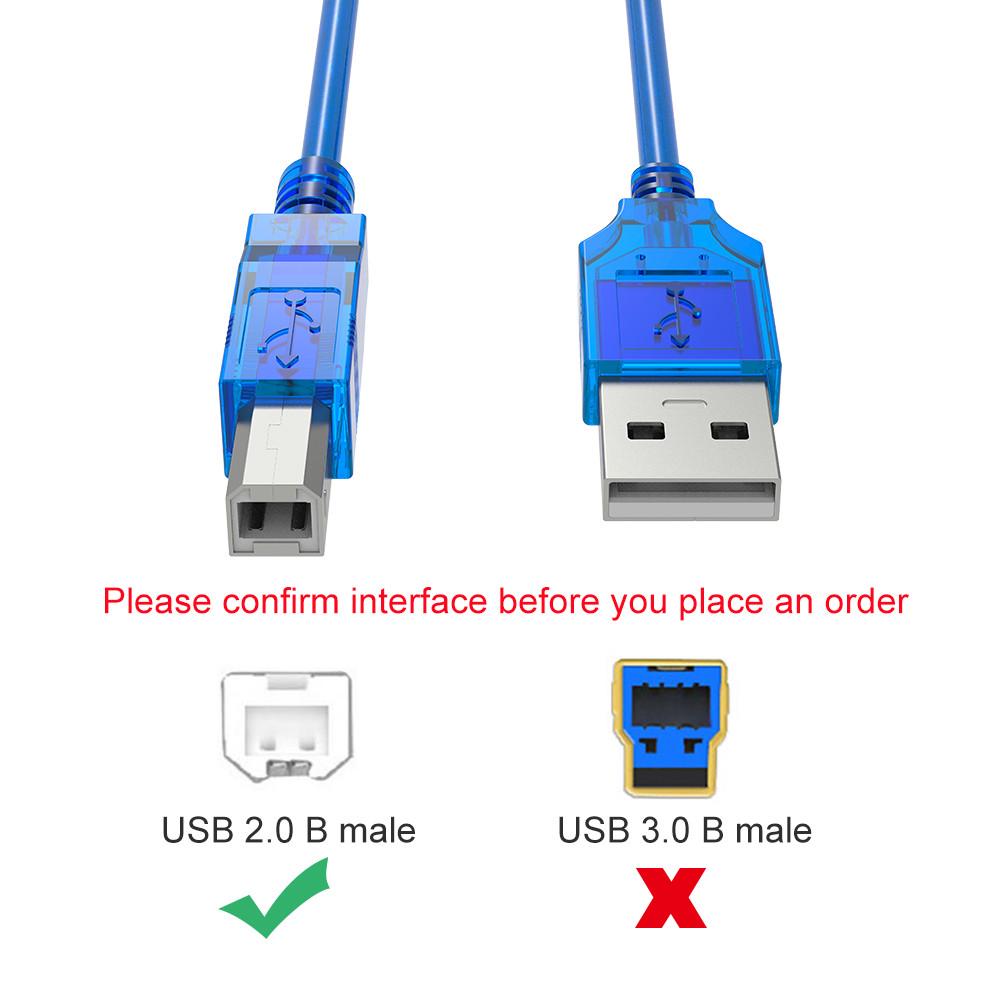 MAXGOODS Dây cáp USB 2.0 tốc độ cao cho máy in Canon epson