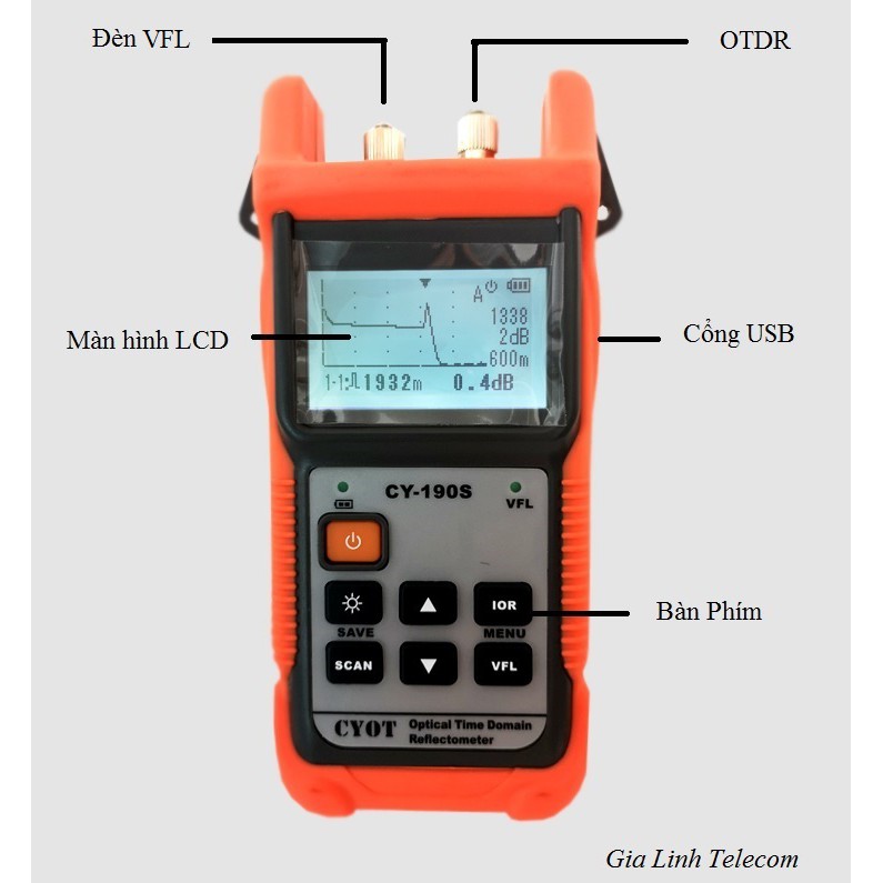 Máy đo điểm đứt cáp quang OTDR Mini CY-190S