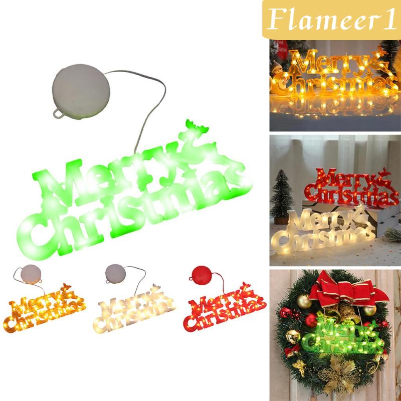 [Flameameer1] Đèn LED Hình Chữ Merry Christmas Trang Trí Giáng Sinh
