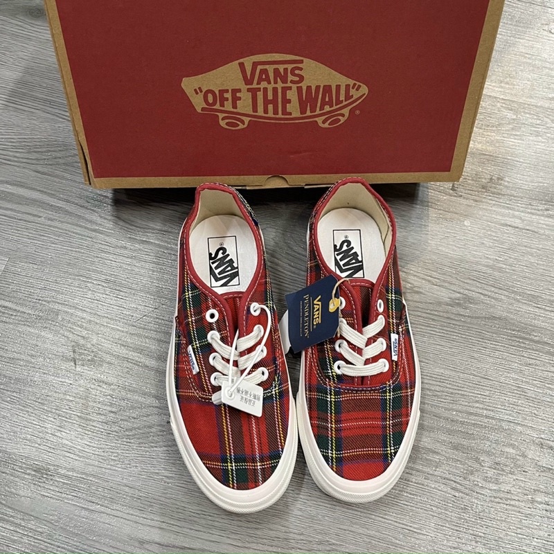 GIÀY VANS FACTORY ANAHEIM WHITE RED ĐỎ SC