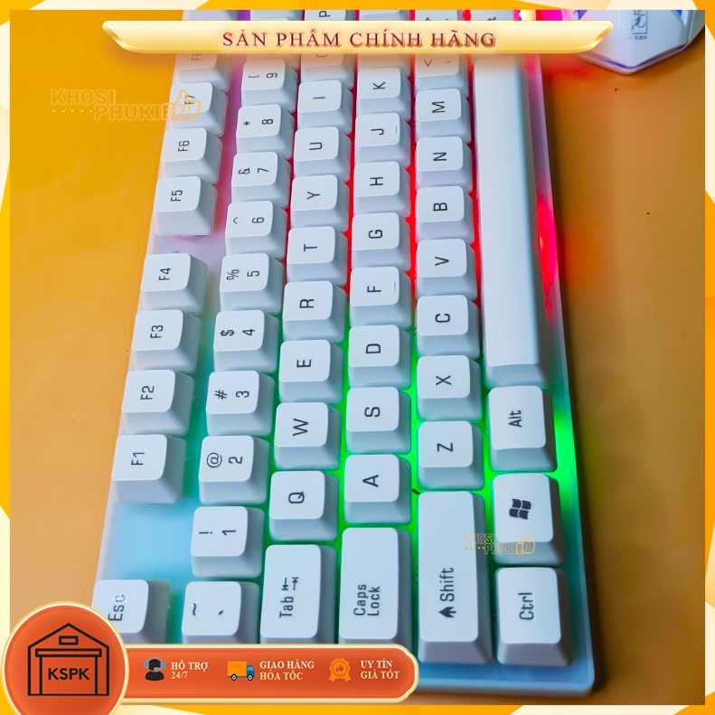 BỘ BÀN PHÍM CHUỘT GIẢ CƠ CÓ LED SIÊU ĐẸP THANH LÝ GIÁ RẺ KSPK G21