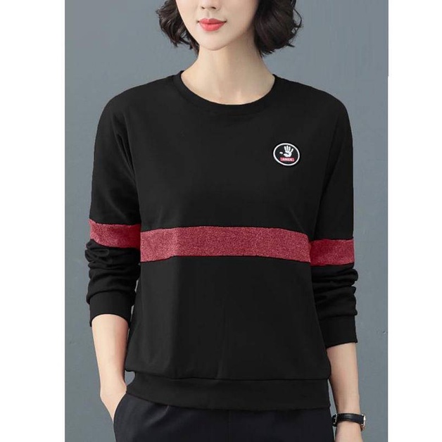 Áo tay dài dáng rộng thời trang cho phụ nữ trung niên