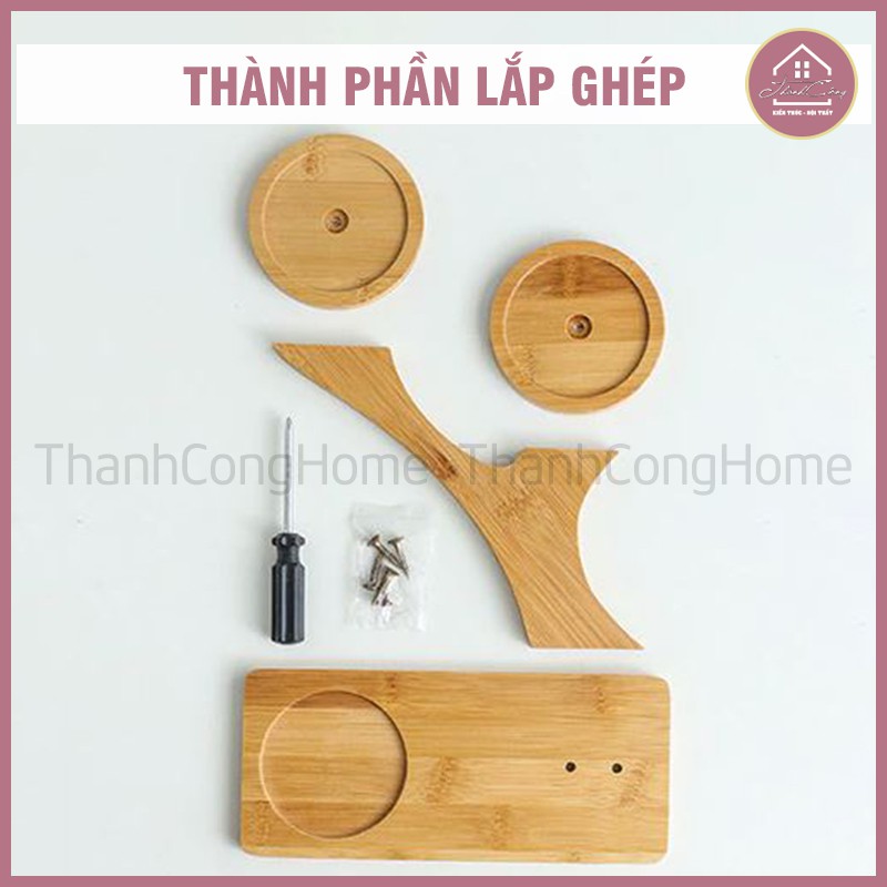 Kệ Gỗ Trang Trí Decor Xinh, Kệ Để Bàn Đặt Chậu Sứ MINI Xương Rồng, Sen Đá, Để Chai Lọ