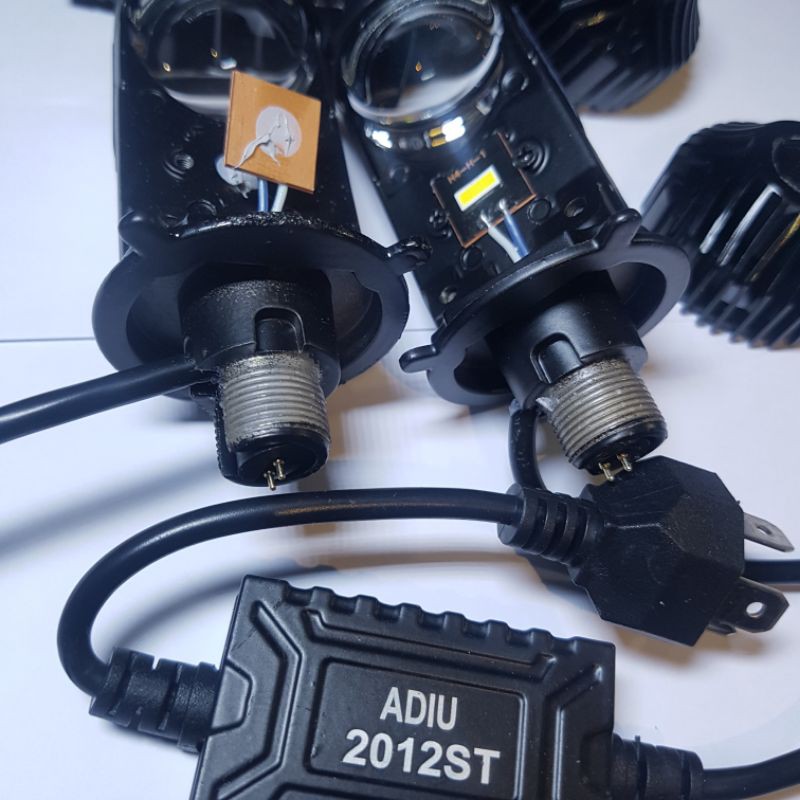 Bóng đèn led Bi cầu Mini ADIU 2023 chân H4 Giá 1 bóng Quạt không dây
