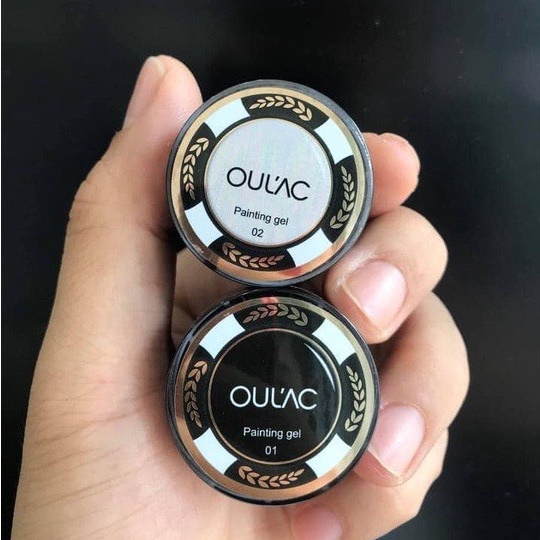 Gel vẽ đen trắng oulac 3D cao cấp gel vẽ nổi siêu đặc