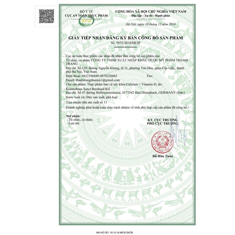 Viên ngậm Sanct Bernhard Calcium Vitamin D3 hương vị sôcla, bổ sung canxi vitamin D3 cho cả gia đình, 150v