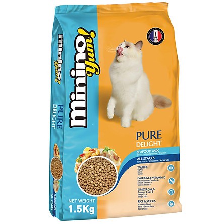 <> Thức ăn Blisk mới cho mèo Minino Yum 1,5kg - TTH