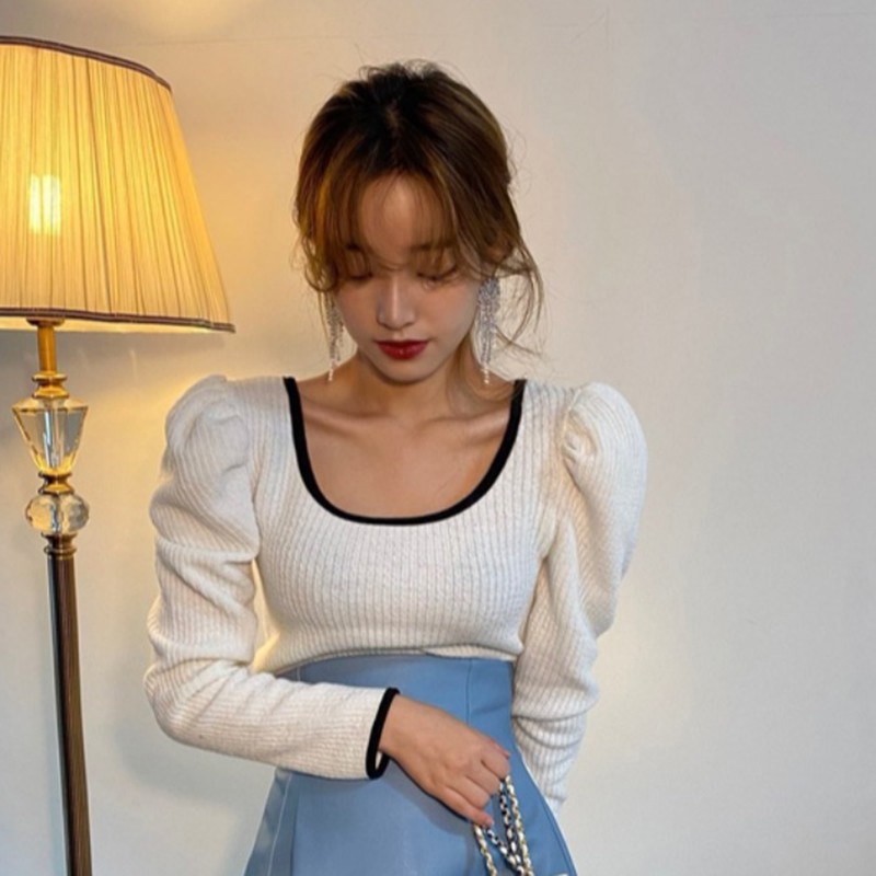 Áo thun gân nữ tay dài Emilyshop ulzzang