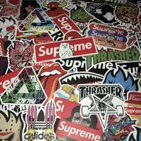 STUSSY BAPE VANS Miếng Dán Trang Trí In Chữ Supreme Cá Tính